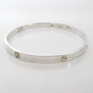 Sterling Silver Love Bracelet with Goldtone Screws